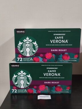 Starbucks Coffee Caffe Verona Dark Roast K-Cup Pod 72 Count 12/26 x2